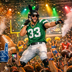 Super Bowl Bad Bunny performing live