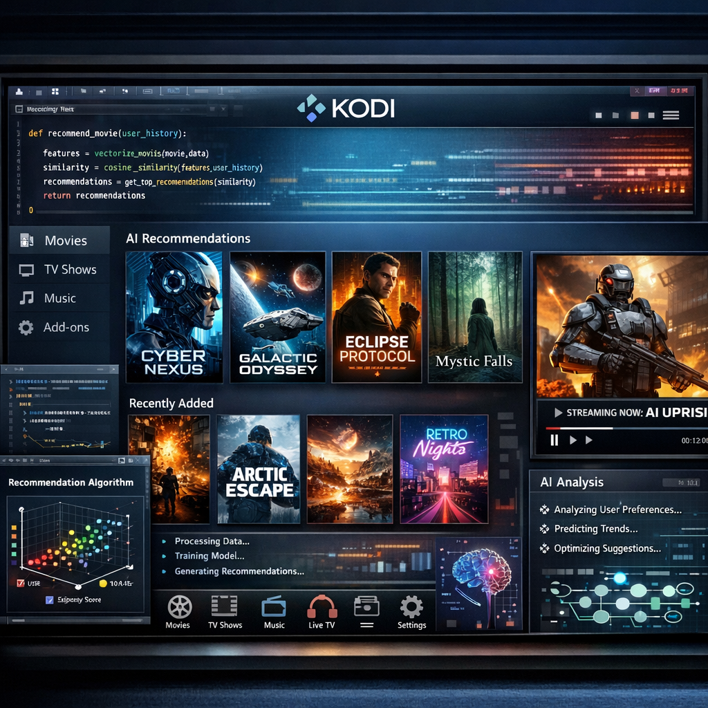 Kodi python ai interface with streaming movies
