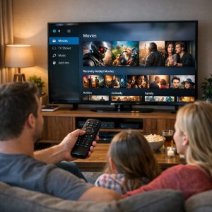User enjoying Kodi streaming experience