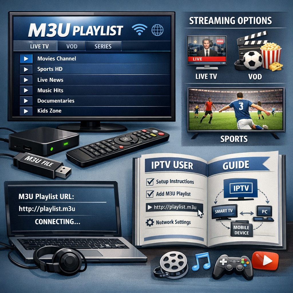 M3U playlist for Kodi IPTV